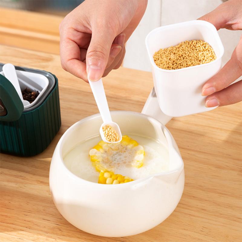 4 Fack Kryddlåda Kryddburk Kök Organiserare och Förvaring Kryddburkar Salt- och Pepparströare Behållare Kryddbehållare Set