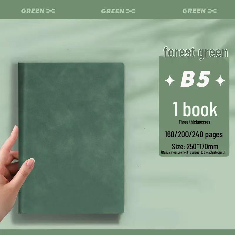 A5 Thickened Soft Leather Notebook with Deer Head Buckle – Elegant Business & Study Journal.