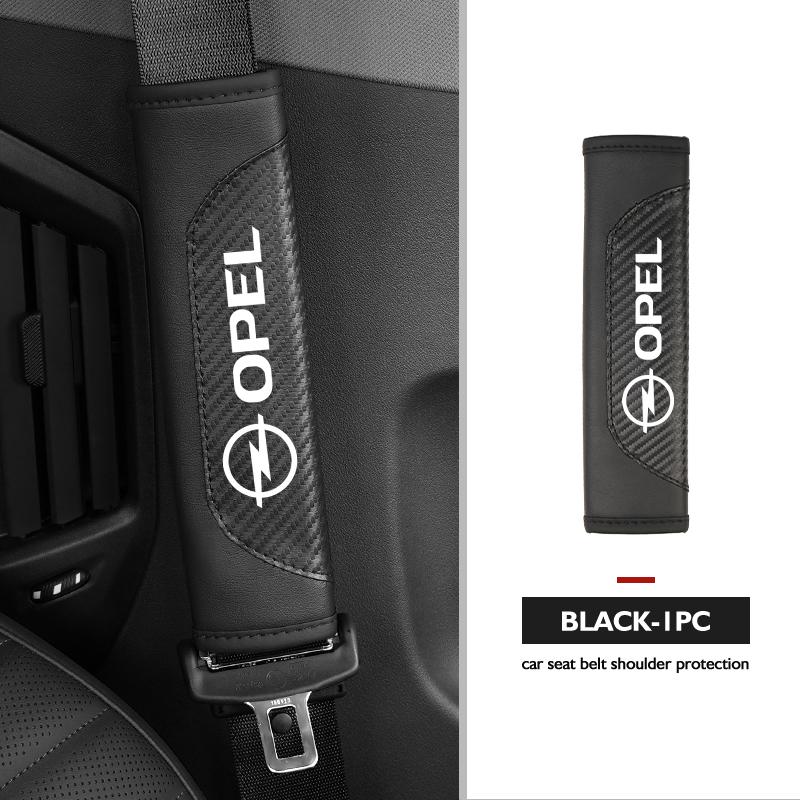 AAAYR1 Leather Car Seat Belt Cover Protect Shoulder Strap Padding For Opel ADAM ASTRA J K CORSA E INSIGNIA MOKKA VIVA Meriva