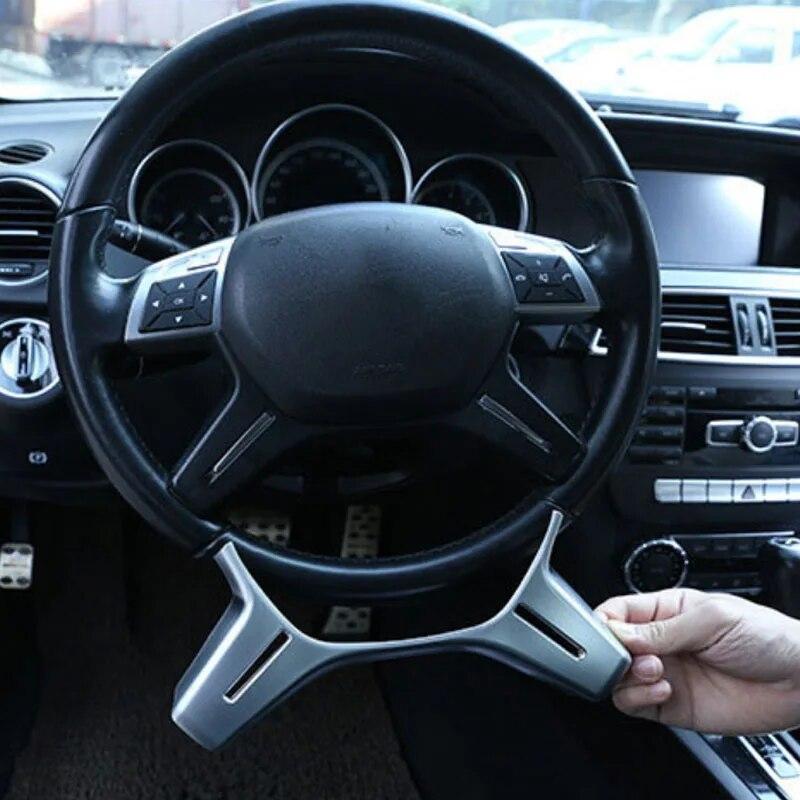 Car Accessories Steering Wheel Frame Trim Cover Decorative For Mercedes Benz C Class W204 W212 W463 W166 X166 2011-2017