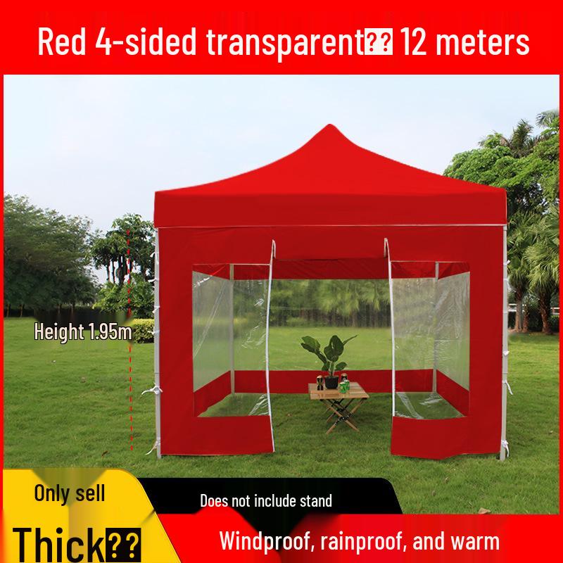 Transparent Tent Side Panel: Windproof & Waterproof Outdoor Canopy Enclosure with Thick Fabric and Durable Edging
