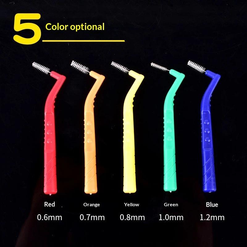 20Pcs 0.6-1.2Mm L Shape Interdental Brush With Box Orthodontic Dental Tool Teeth Cleaning Toothpick Oral Hygiene Dental Flosser