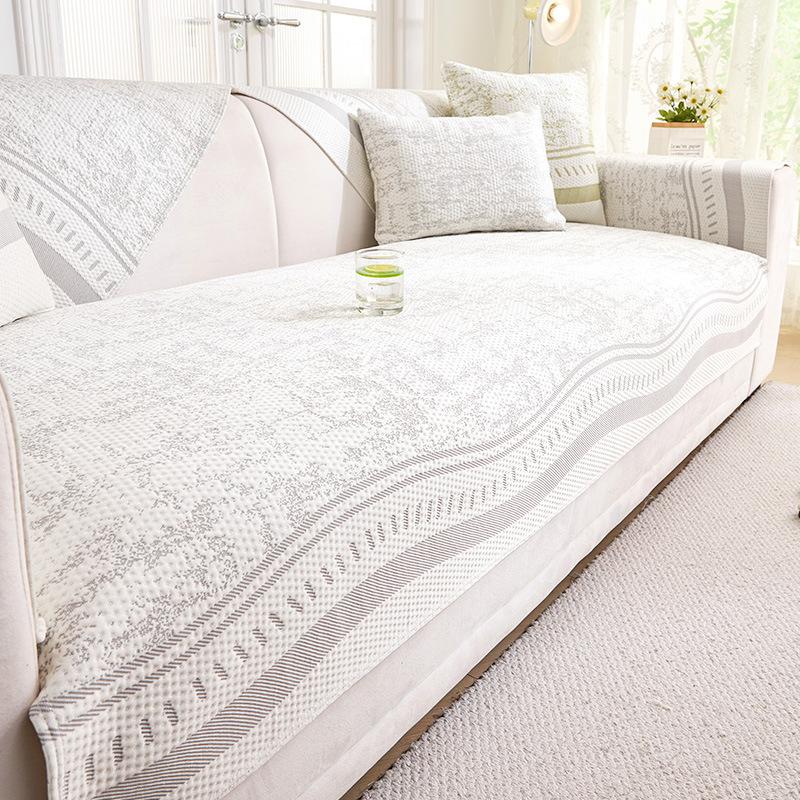 Ins Cream Wind Summer Cool Sofa Cushion Cover Cloth Towel Summer New Full Cover Blanket Cover Non-Slip Seat Cushion