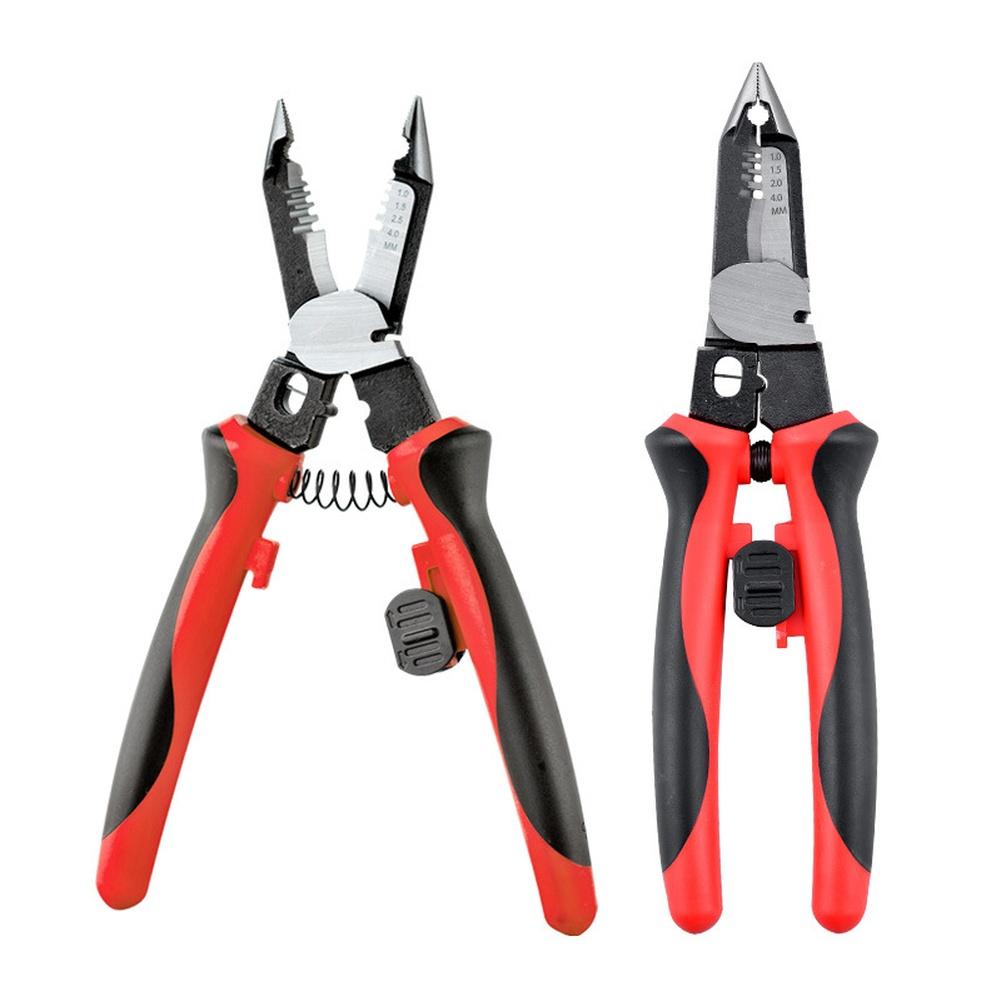 Chrome Vanadium Wire Stripper Cutter 1.0-4.0mm Electrician Pliers Multi Function Crimping Tool Hardware Repair Kit Mechanic Tool