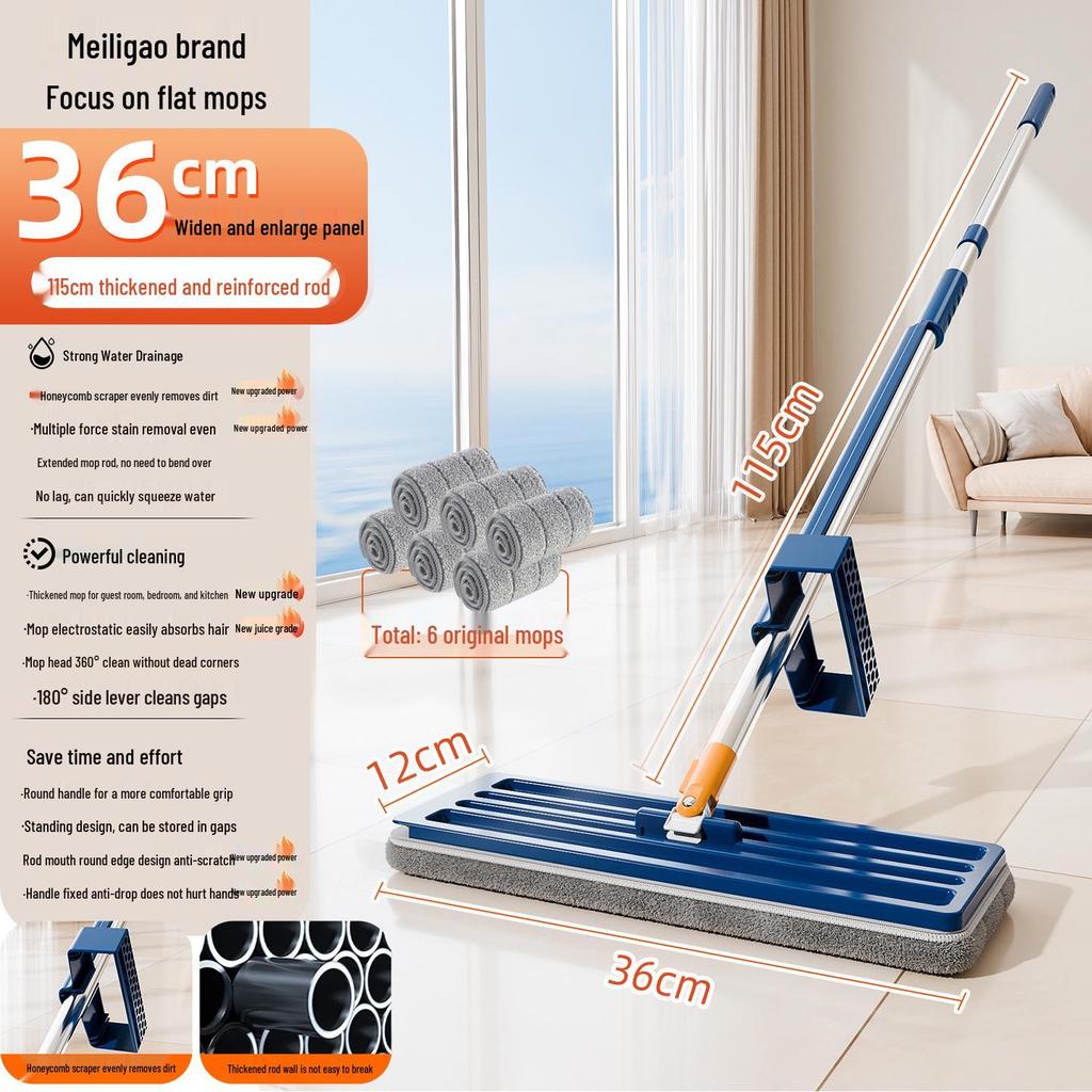 Dual-Use Flat Mop 2025: Wet/Dry Hands-Free Cleaning