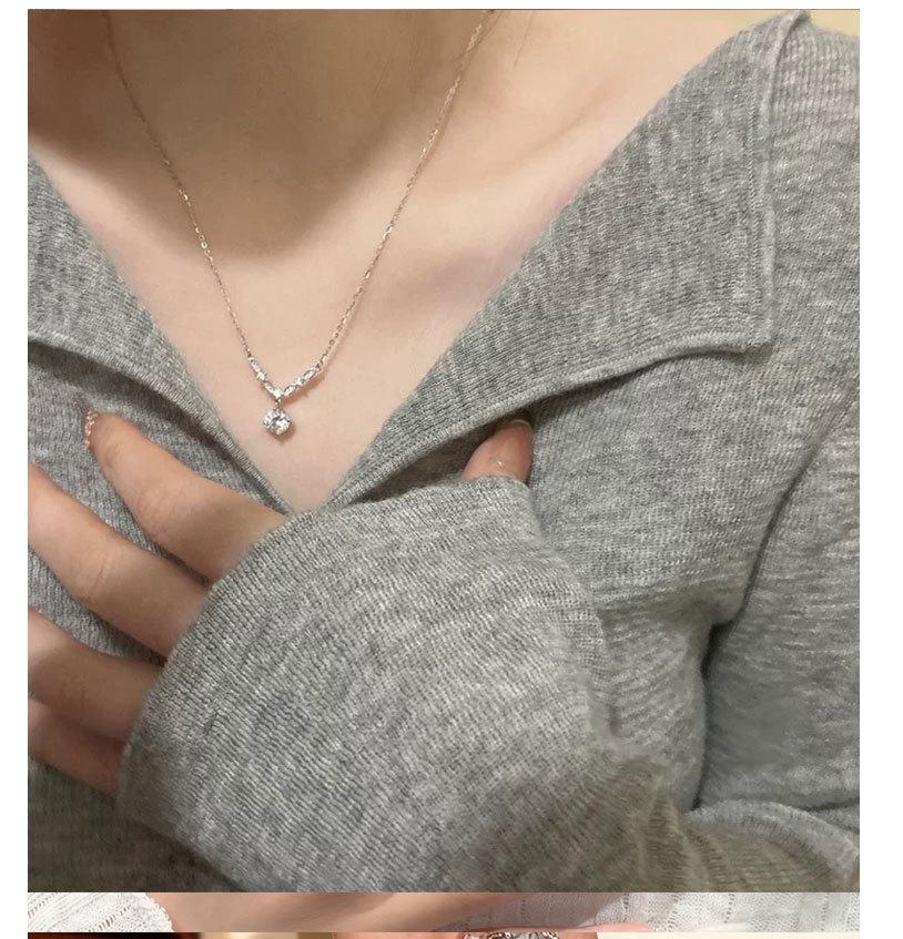 S925 Sterling Silver Galaxy Moissanite Necklace with Zircon Chain - Women’s One Carat Sparkling Pendant, Perfect Christmas Gift