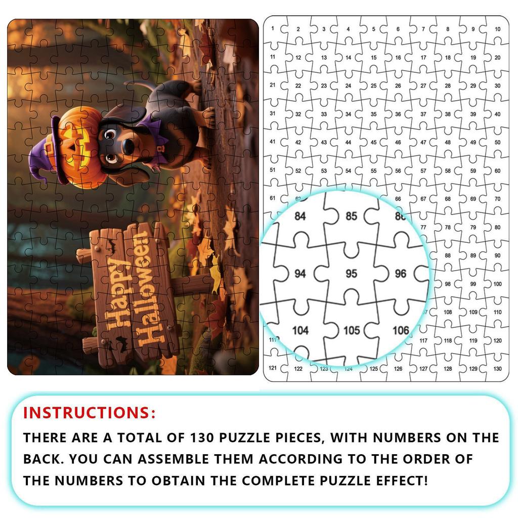 Cute Photos Of Halloween Puzzles, Puzzles, Family Education Games, Family Decoration Paintings.