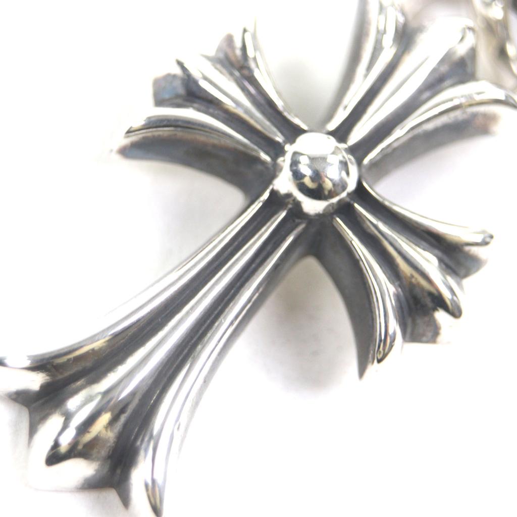 Great CHROME HEARTS Pendant Top Small CH Cross W Bail Silver 925 Mens Used