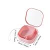 Portable Cosmetic Storage Box with Mirror Jewelry Box Colorful Hair Tie Organizer  Travel