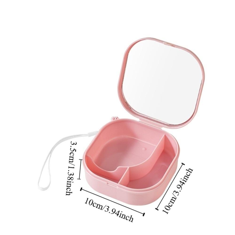 Portable Cosmetic Storage Box with Mirror Jewelry Box Colorful Hair Tie Organizer  Travel