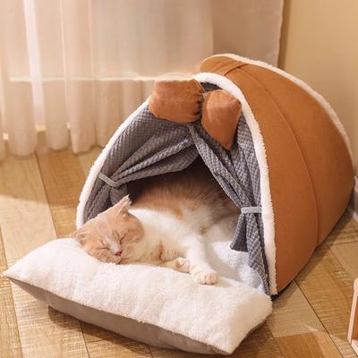 Katzennest, alle Jahreszeiten, universelles Winter-Katzenhaus, geschlossenes Katzen-Kätzchen-Kätzchenbett-Zelt, Katzennest, warme Wintervorräte