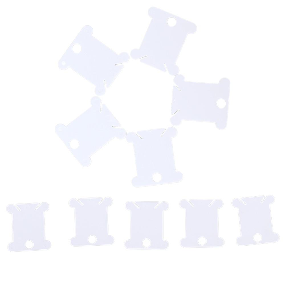 300pcs White Floss Bobbins Plastic Embroidery Floss Cards Thread Organizer  For Cross Stitch