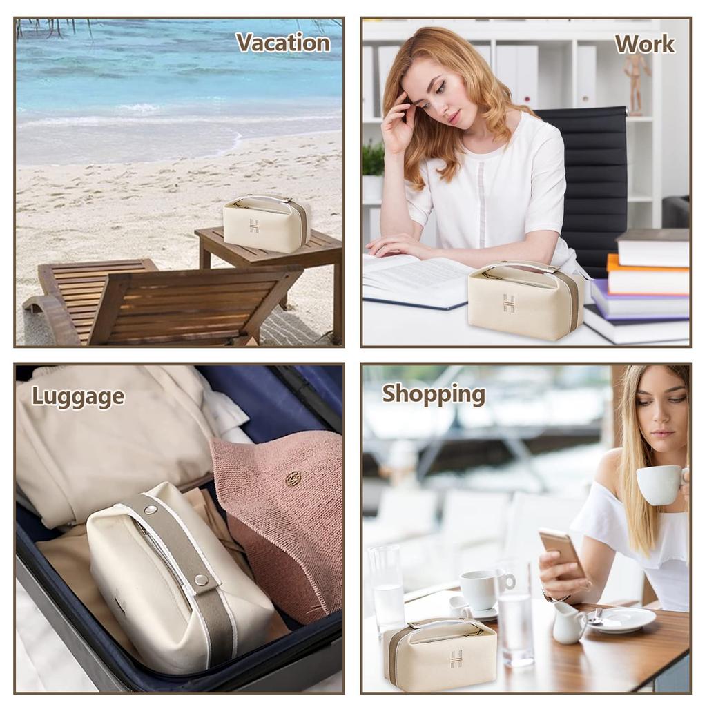 Lizbin Makeup Travel Toiletry Small Cosmetic Portable Travel Makeup Bag with Fashion Canvas Makeup Organizer Unisex Bag, Bag, Bag, Handle, Bag,