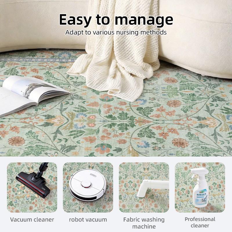 Persian Vintage Area Rug Washable Non-Slip Home Bedroom Floor Mat