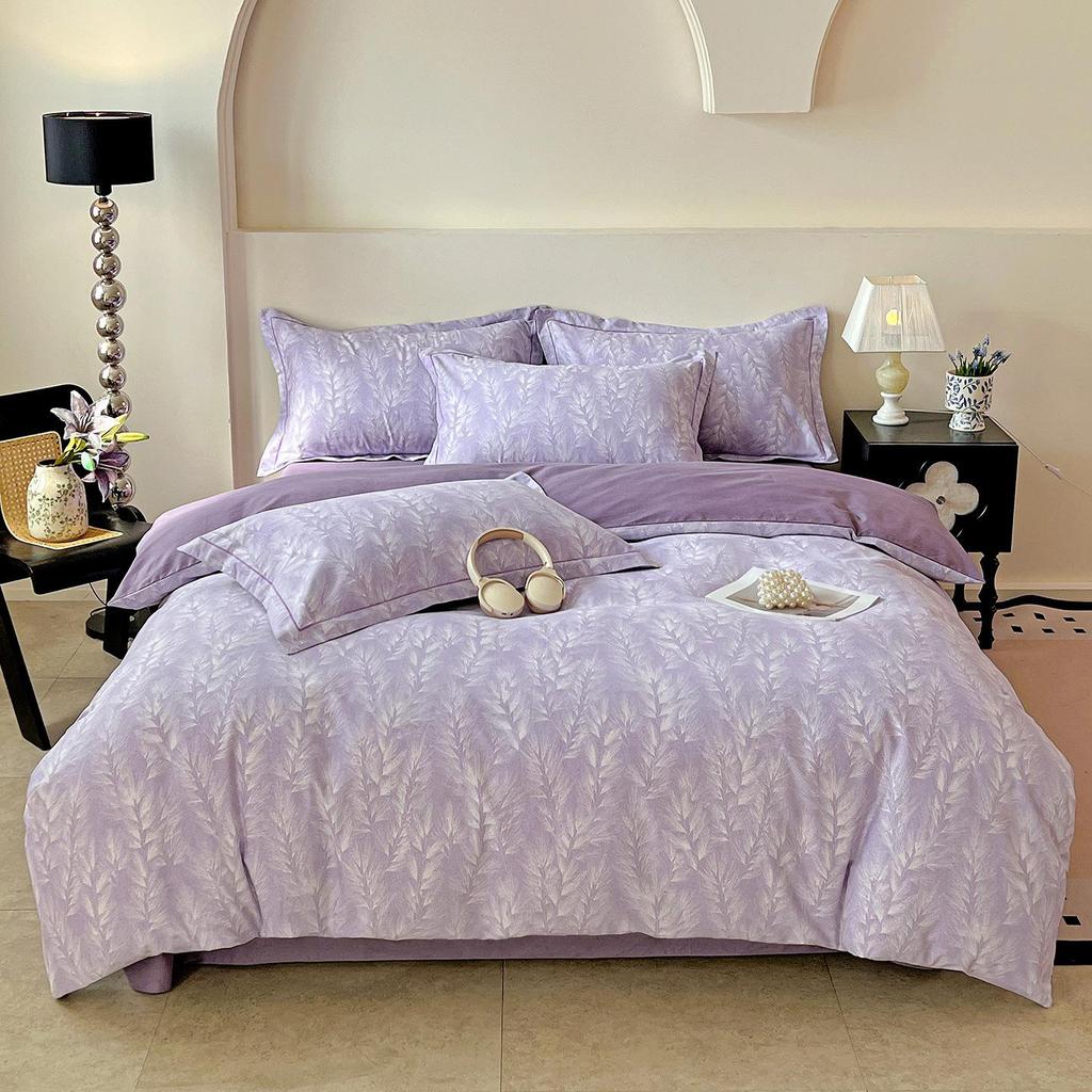 Szczotkowana Czysta Bawełna Antybakteryjna Zimowy Komplet Pościeli - 4-częściowy do Sypialni Głównej