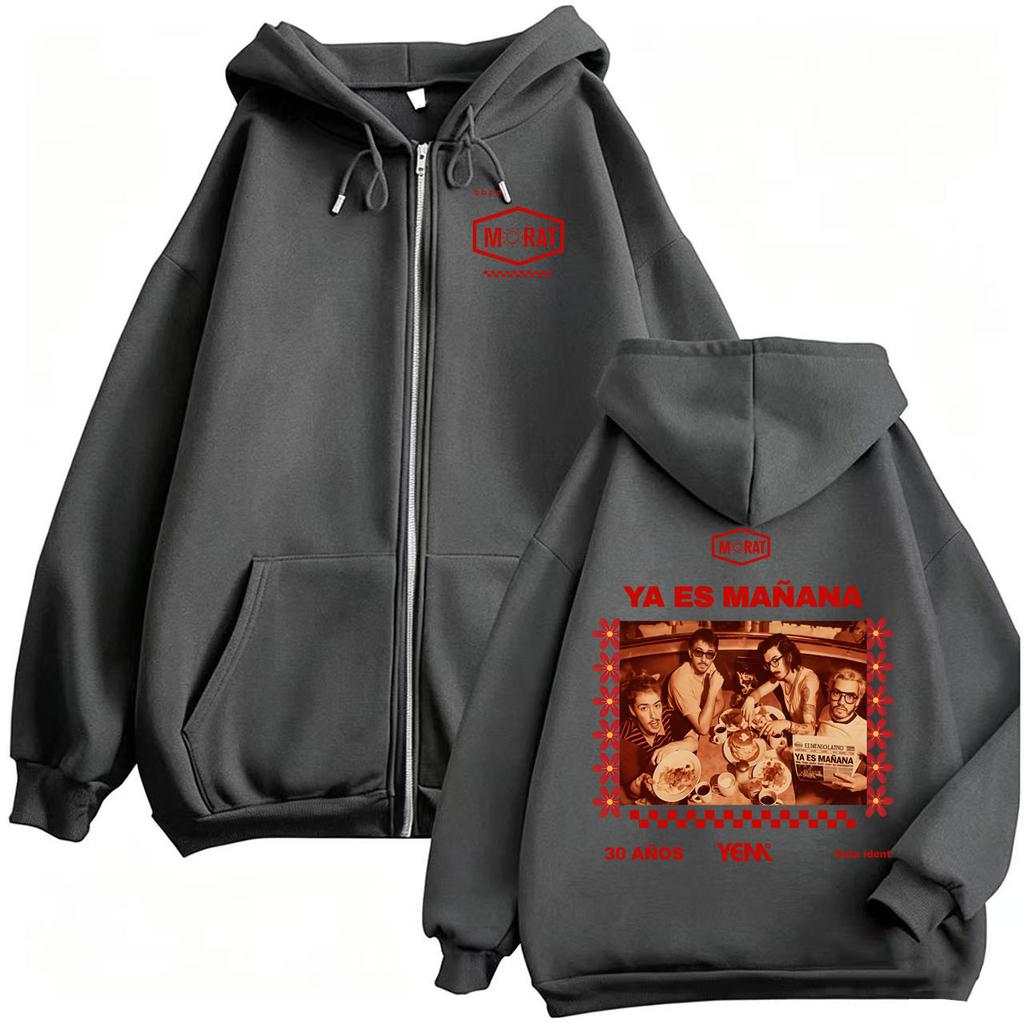 Morat Ya Es Manana Yem Logo Zipper Hoodies Men Women Fashion Streetwear Sweatshirt Jacket Coat Hoodie