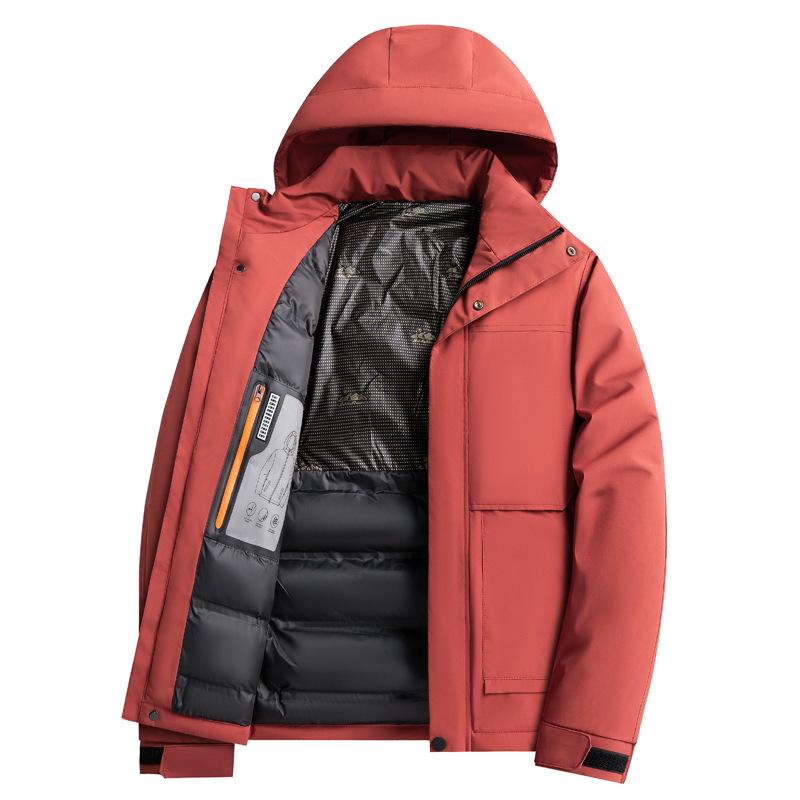 Men s Winter Graphene Heat Storage Jacket: Warm, Windproof, Waterproof, Casual Workwear Coat. 3XL