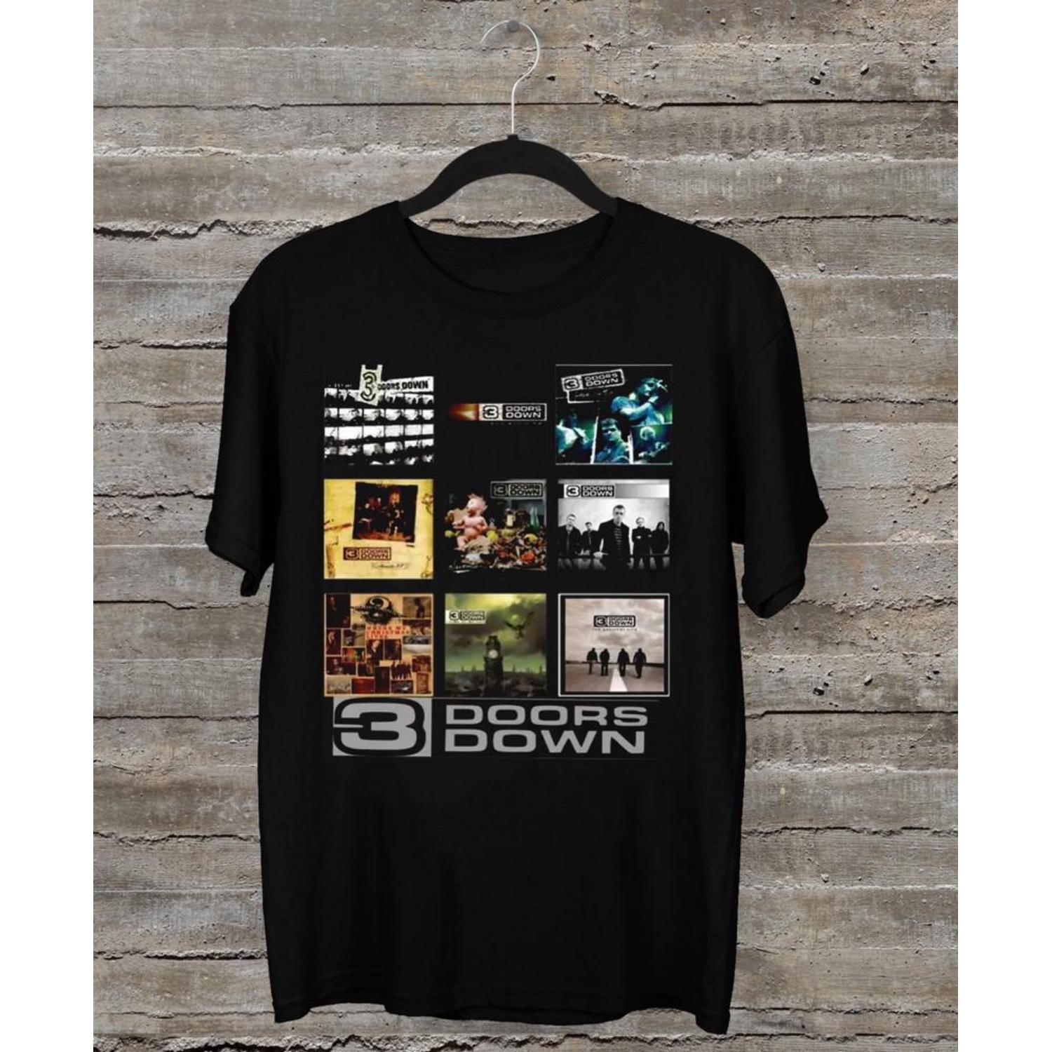 NEW Collection 3 Doors Down Band Album Black All Size T-Shirt AR795 Unisex T-Shirt S чёрный
