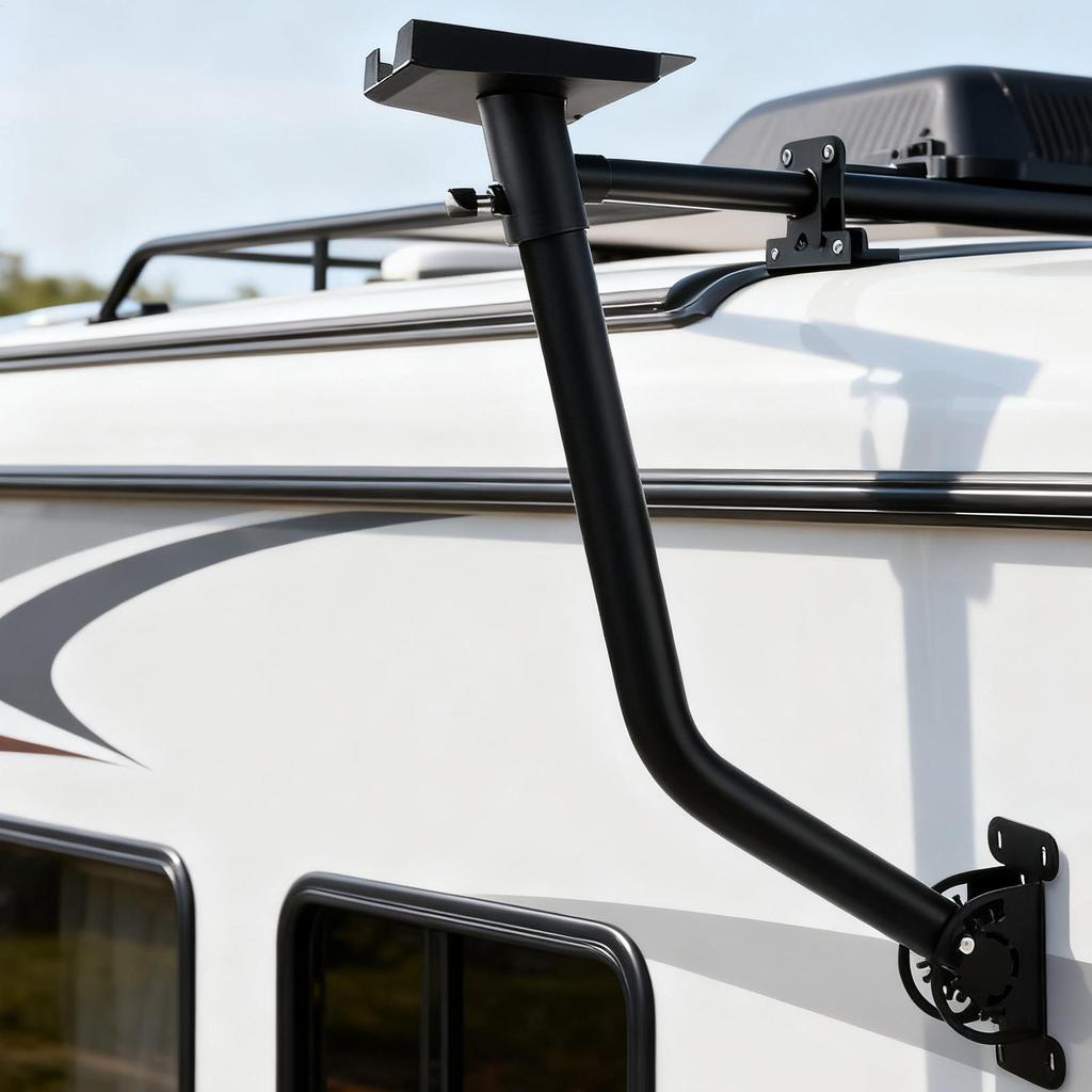 For Starlink Gen 3 Antenna Pole Mount Metal Stable Vertical Precise Mounting RV Roof Mount For RV Camping Outdoor Travel Home
