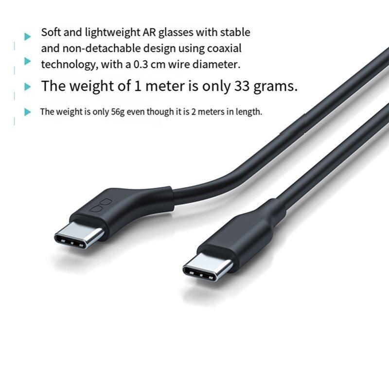 B27B Type-C Flexible Cable USB3.2 Full-Function For AR Glasses, 4K 60Hz Support For Xreal/Rokid/Rayneo Viture For AR Compatible