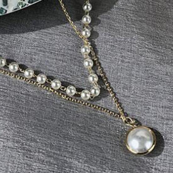 Women Faux Pearl Choker Beaded Choker Elegant Necklace Dainty Retro Necklace Gift for Wife Girlfriend Daily Wear Party Date Jewelry