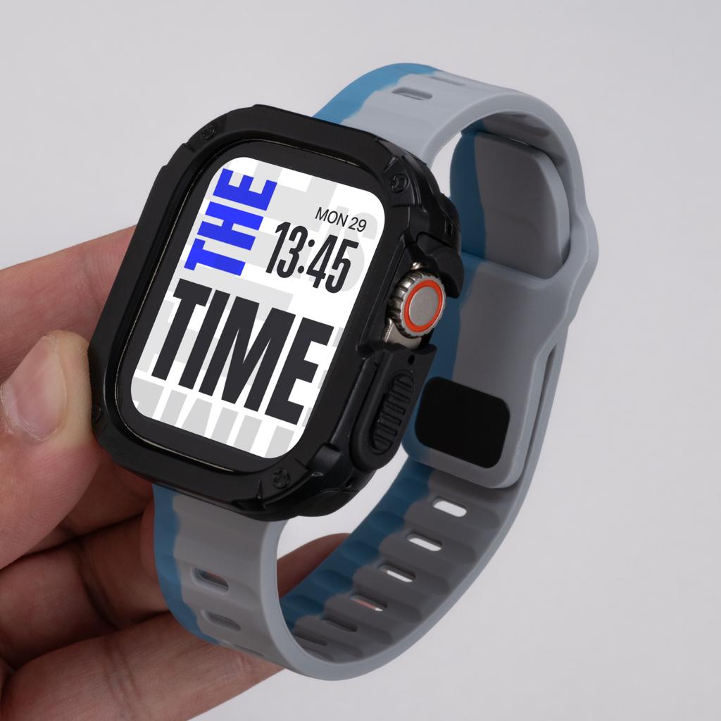 Case+Strap For Apple Watch Ultra 3/2 49mm 40/41 44/45 46mm Protective Cover Silicone Band For Iwatch Series 11 10 9 8 7 6 5 SE3
