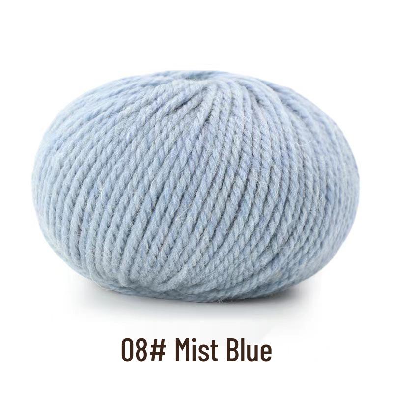 Yak Down 3-Strand Wool Yarn for Hand-Knitted Medium-Thick Sweaters, Cardigans, Scarves, and Hats