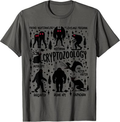 Cryptid Bigfoot Mothman Skunk Ape Cryptozoology Monsters T-Shirt