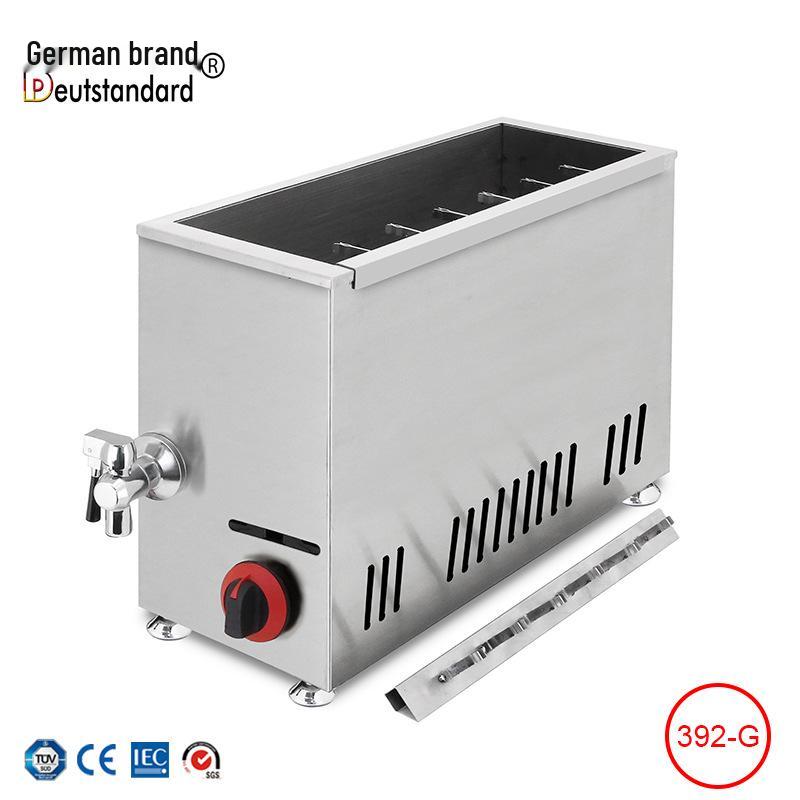 Gas Deep Fryer for Cheese and Ham Hot Dog Sticks, 12-Piece, 21L Capacity