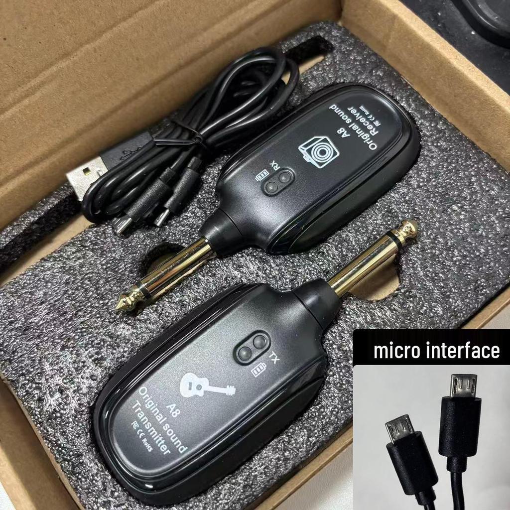 A8 Wireless Electric Guitar & Bass Audio Transceiver: Portable Transmitter & Receiver for Musical Instruments.
