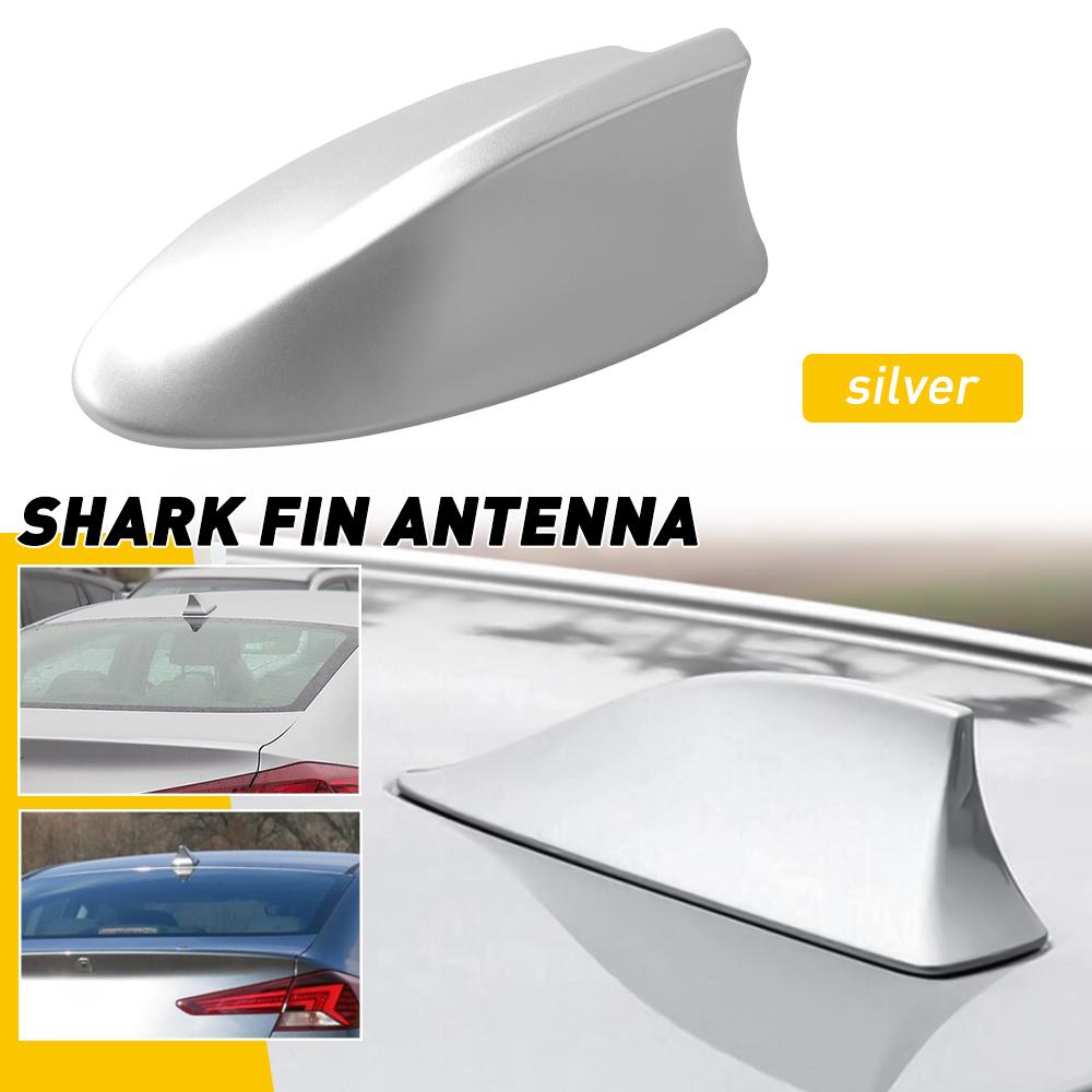 

1Pcs Universal Car Radio Antenna Shark Fin Roof Decorative Antenna with Adhesive Tape Base with FM/AM Radio Function For Cars серебряный