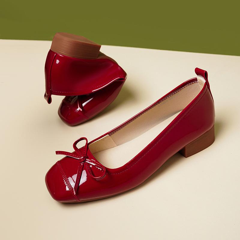 

Балетки женские туфли на низком каблуке Мэри Джейн женские туфли туфли с открытым верхом универсальные вечерние туфли 40 бордовый