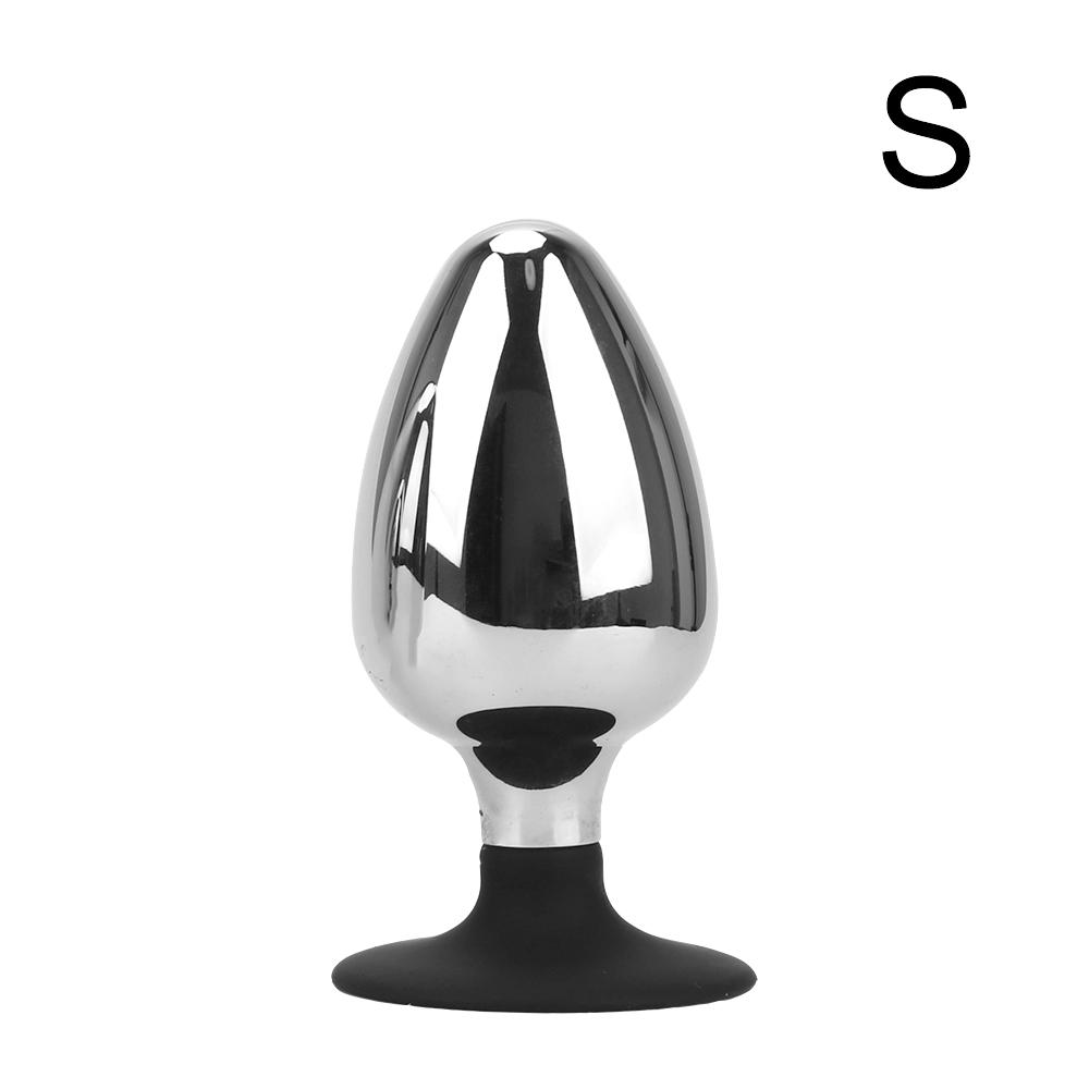 Anal Dildo Prostate Massager Anus Dilator Private Goods Sex Toys For Women Men with Suction Cup Extra Big Diameter Anal Plug Smooth Metal Butt Plug