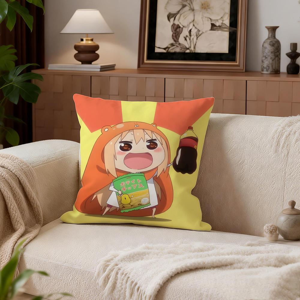 Comedy Himouto Umaruchan Cushion Cover Cushion Cover Set 4Pcs 50x50 45x45 40x40 Pillowcase Decorative Sofa Home Decor