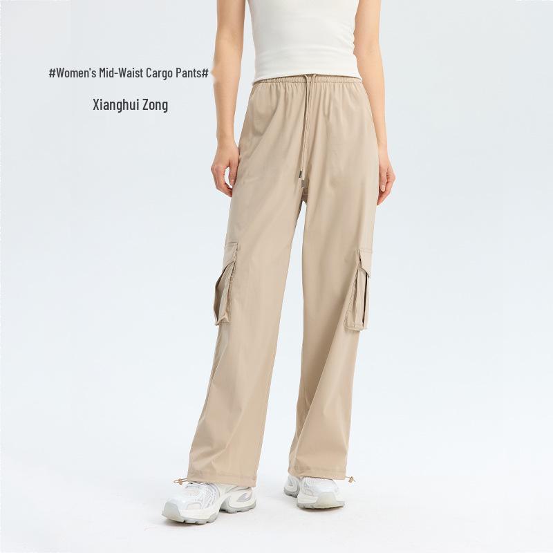 Women s Quick Dry UV Protection Casual Cargo Pants - Mid-Waist Summer Style Small