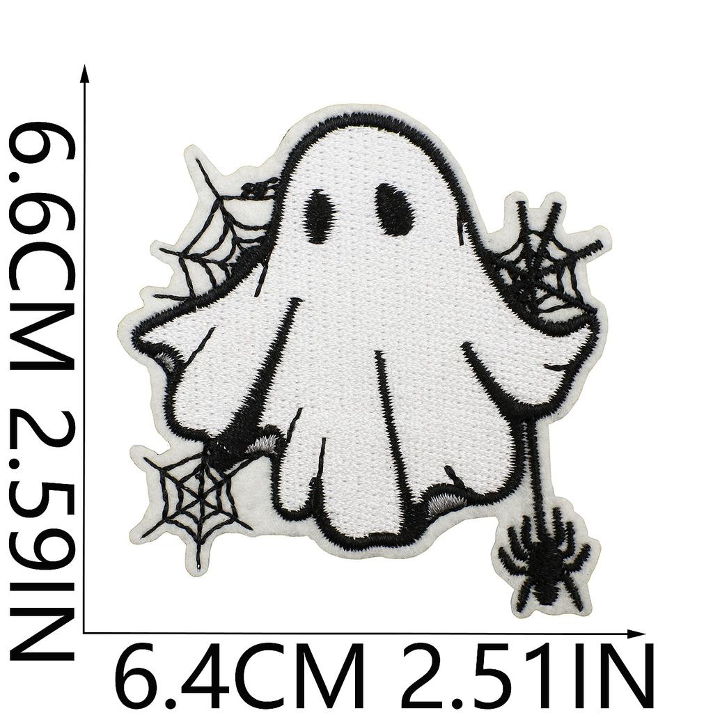 Halloween Cat Ghost Embroidery Cloth Sticker Holiday Decoration Flowers Witch Embroidery Chapter A Piao Bicycle Patch Sticker