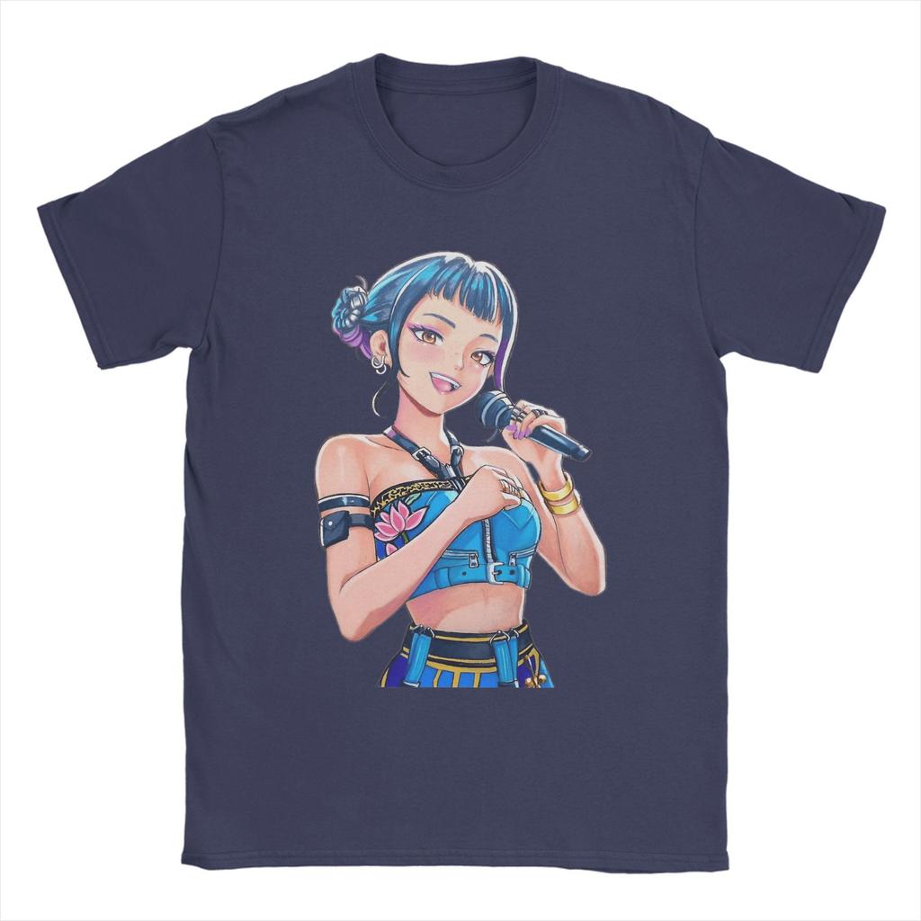 KPop Dämonenjäger Fan Art Zoey Herren T-Shirt Lustige T-Shirts Kurzarm Rundhals T-Shirts Baumwolle Grafisch bedruckte Kleidung