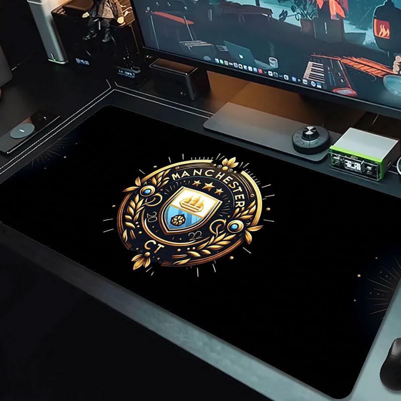 Manchester City F Large Size Mouse Pad Large Gaming Table Cushion Non-slip Laptop Tablet Big Mousepad XXL Mat Mini PC Playmat With Lock Edge