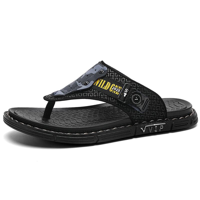 Men's Slippers Summer Outdoor Casual Beach Shoes Vacation Indoor Sandals Soft Bottom Comfortable Fashion Non-slip Breathable