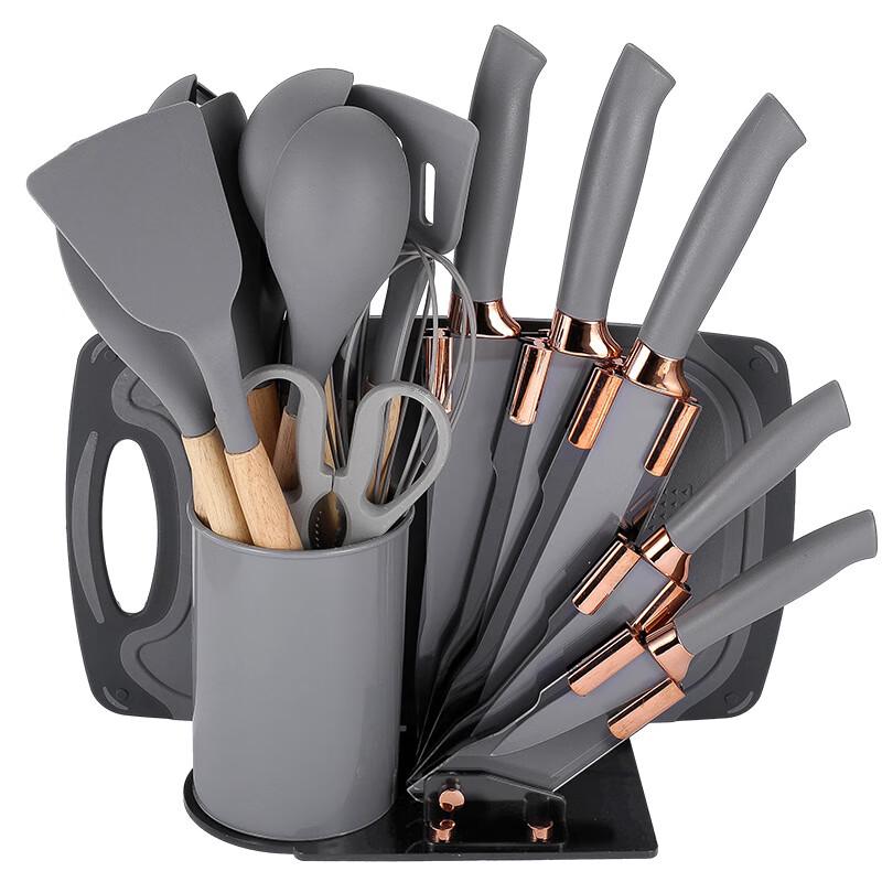 Beiyou 19-Piece Acrylic Non-stick Kitchen Utensil & Knife Set
