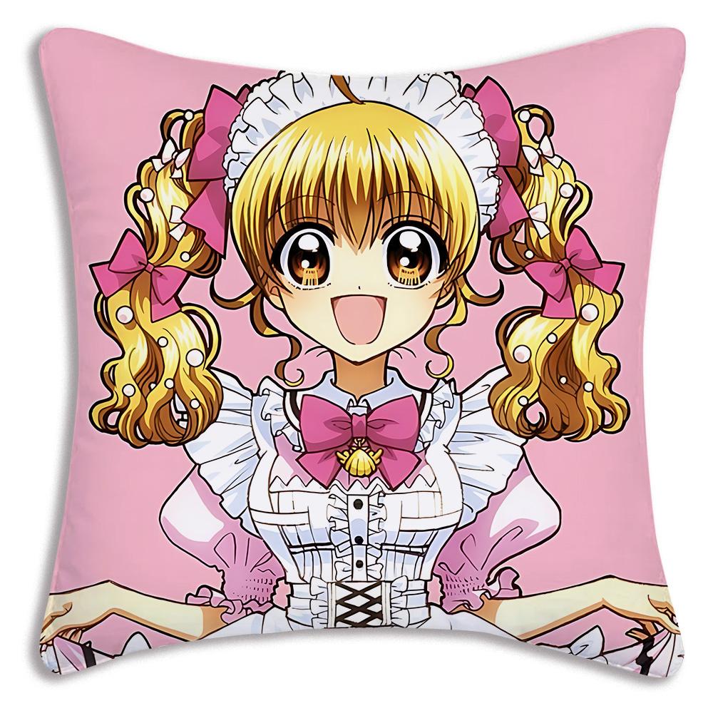 Anime M-Mermaid Melodys Pillow Covers Cartoon Sofa Decorative Home Double-sided Printing Short Plush Cute Cushion Cover