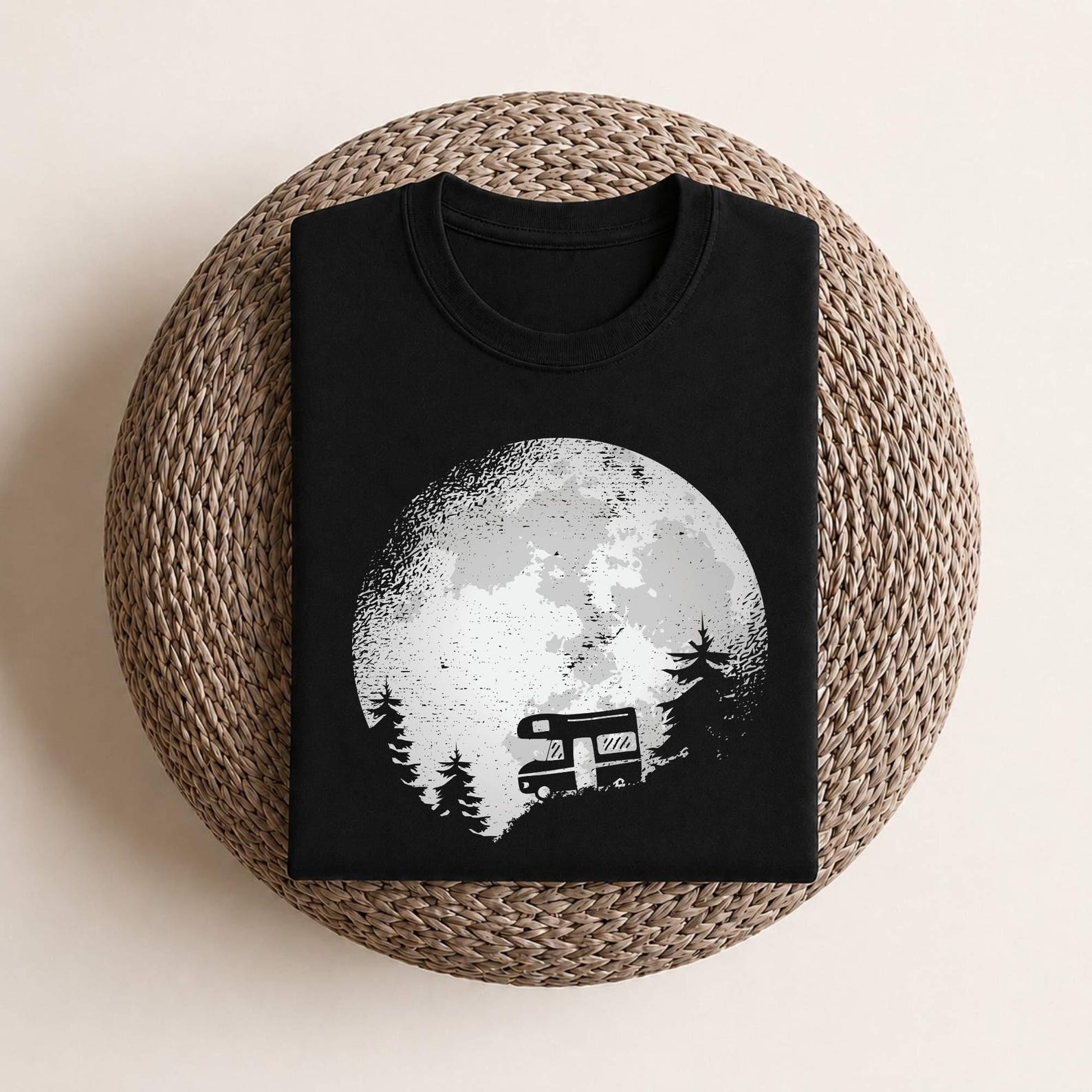 Camping Full Moon T-Shirt for Motorhome Fans | Caravan Birthday - Premium T-Shirt S