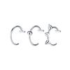 Not Piercing Lip Jewelry Punk Clip on Lip Rings Unique Body Accessory Gothic Design Stainless Steel Texture for Daily