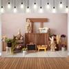 Easter Pink Photography Background Colorful Painted Eggs Floral Wooden Kids Party Portrait Decoration Photo Backdrop Studio Prop7
