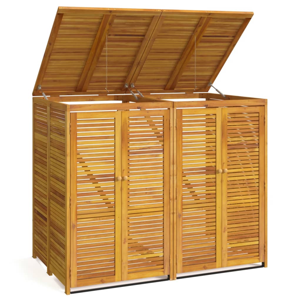 Vidaxl Cover For 2 Bins, 140X89X117 Cm, Acacia Wood
