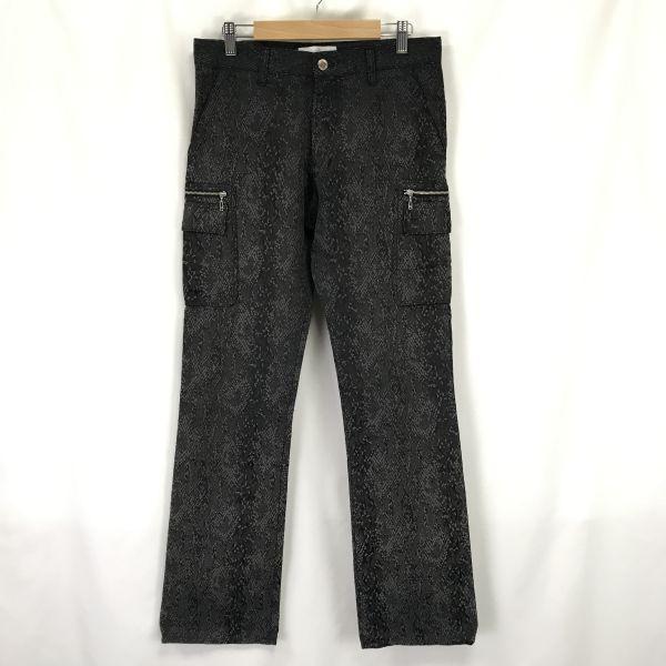 

ROSASEN Snake Leather Print Pants Japan Men’s S Inseam 82cm Dark Gray Golf Pants(USED)