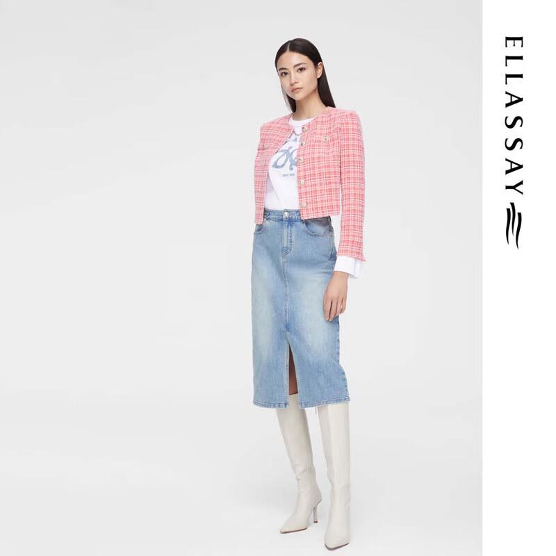 ELLASSAY Exquisite Spliced Cuff Short Jacket