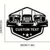 Vintage Retro Truck Metal Wall Art, Personalized Home Office Decor, Easy to Hang