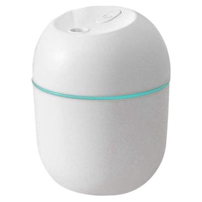 Humidificador de Aire USB Pequeño 220ml Mini Portátil Difusor de Niebla Fría para Dormitorio Oficina Escritorio Coche Viaje Atomizador de Aroma, Blanco