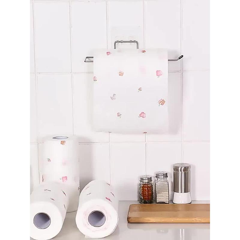 1ROLL Disposable Dishcloth Kitchen Paper Lazy Rag Absorbent Cloth Wet and Dry Household Non-stick Oil Reusable Cleaning Cloth